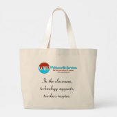 Inspiration tragen, wohin Sie auch gehen:Bildung-T Jumbo Stoffbeutel (Rückseite)