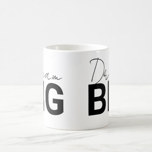 Inspiration Traum große Typografie Kaffeetasse (Mittel)