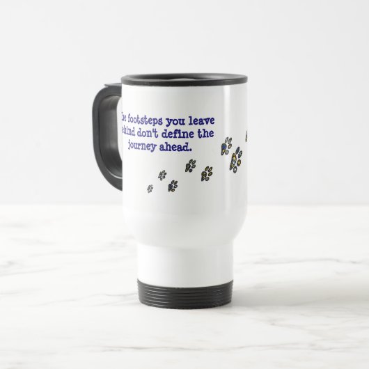 Inspiration Travel Mug - Behaltend bewegen Reisebecher (Vorderseite Links)