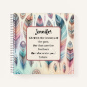Inspiration Tribal Feather Spiral Notebook Notizblock (Vorderseite)
