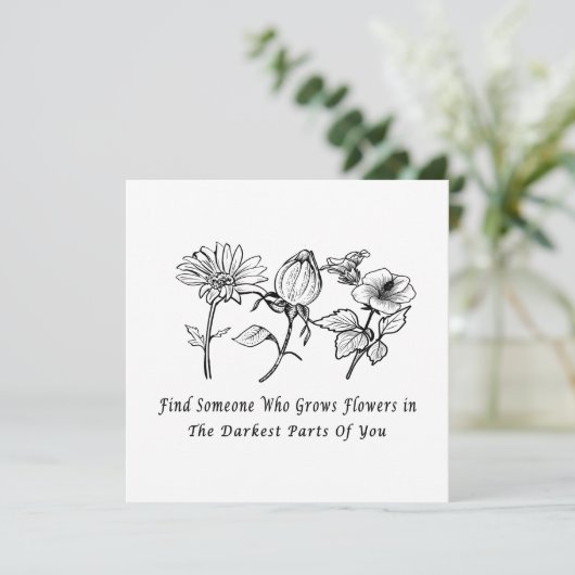 Inspiration und Blumenkunst Feiertagskarte (Stehend Vorderseite)