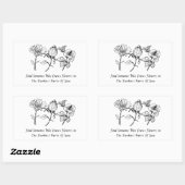 Inspiration und Blumenkunst Rechteckiger Aufkleber (Blatt)