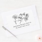 Inspiration und Blumenkunst Rechteckiger Aufkleber (Umschlag)