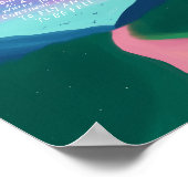 Inspiration und farbenfrohe Naturkunst Poster (Ecke)