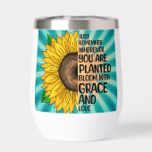 Inspiration und handgezeichnete Sonnenblume (Rückseite)