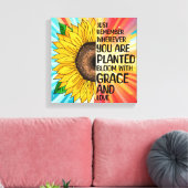 Inspiration und handgezeichnete Sonnenblume Leinwanddruck (Insitu (Wohnzimmer))