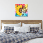 Inspiration und handgezeichnete Sonnenblume Leinwanddruck (Insitu (Schlafzimmer))