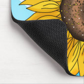Inspiration und handgezeichnete Sonnenblume Mousepad (Ecke)