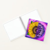 Inspiration und handgezeichnete Sonnenblume Notizblock (Innenseite)