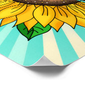 Inspiration und handgezeichnete Sonnenblume Poster (Ecke)