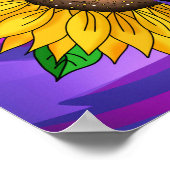 Inspiration und handgezeichnete Sonnenblume Poster (Ecke)