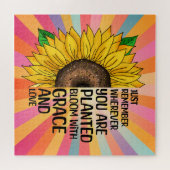 Inspiration und handgezeichnete Sonnenblume Puzzle (Horizontal)