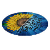 Inspiration und handgezeichnete Sonnenblume Schneidebrett (Ecke)