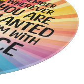 Inspiration und handgezeichnete Sonnenblume Schneidebrett (Ecke)