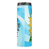 Inspiration und handgezeichnete Sonnenblume Thermosbecher (Rückseite)