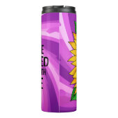 Inspiration und handgezeichnete Sonnenblume Thermosbecher (Rückseite)