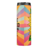 Inspiration und handgezeichnete Sonnenblume Thermosbecher (Rückseite)