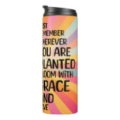 Inspiration und handgezeichnete Sonnenblume Thermosbecher (Nach rechts gedreht)