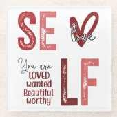 Inspiration und Liebe Glasuntersetzer (Vorderseite)