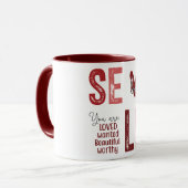 Inspiration und Liebe Tasse (Vorderseite Links)