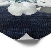 Inspiration und Motivierend Zitat Weiße Blüte Poster (Ecke)