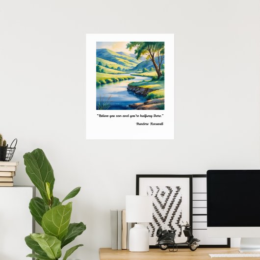 Inspiration und Ruhe Poster (Heimbüro)