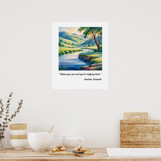 Inspiration und Ruhe Poster (Küche)