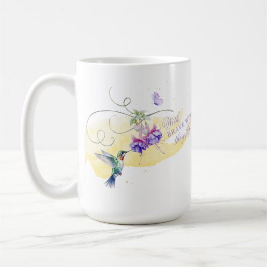 Inspiration und Schmetterling Kaffeetasse (Links)