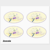 Inspiration und Schmetterling Ovaler Aufkleber (Blatt)