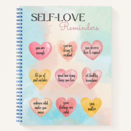 Inspiration und Selbstbestätigung der Liebe Notizblock