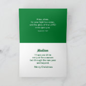 Inspiration und Shine Faith Weihnachtskarte Karte (Innenseite)