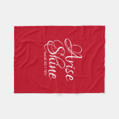 Inspiration und Shine Faith Weihnachtsrot Fleecedecke (Vorderseite (Horizontal))