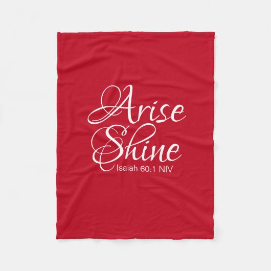 Inspiration und Shine Faith Weihnachtsrot Fleecedecke (Vorderseite)