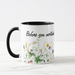 Inspiration und Wildblumen auf Weiß Tasse