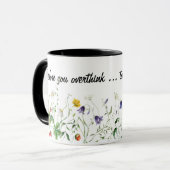 Inspiration und Wildblumen auf Weiß Tasse (Vorderseite Links)