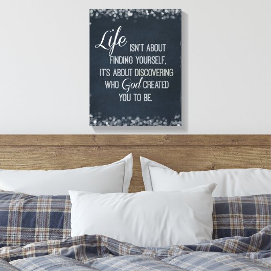 Inspiration und Zitat zu Gott Leinwanddruck (Insitu (Schlafzimmer))