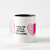 Inspiration und Zuneigung Zweifarbige Tasse (Vorderseite Links)