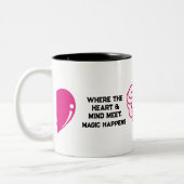 Inspiration und Zuneigung Zweifarbige Tasse (Links)