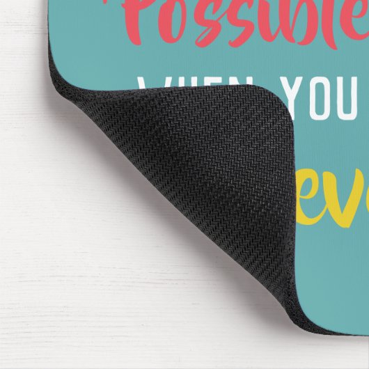 Inspiration Unicorn Flamingo Llama glauben Zitat Mousepad (Ecke)