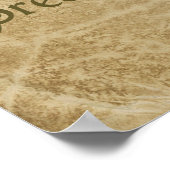 Inspiration Unicorn Zitat Antikes Pergament Poster (Ecke)