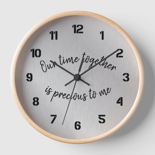 Inspiration: Unsere Zeit gemeinsam ist Wertvolles Uhr (Vorderseite)