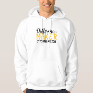 Inspiration Unterschied macht junge Pastor weiß Hoodie