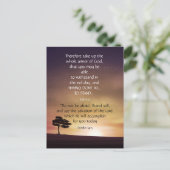 Inspiration-Upsting-Motivation Bibelschrift Postkarte (Stehend Vorderseite)