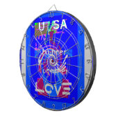 Inspiration USA Wir sind enger mit der Liebe zusam Dartscheibe (Vorderseite rechts)