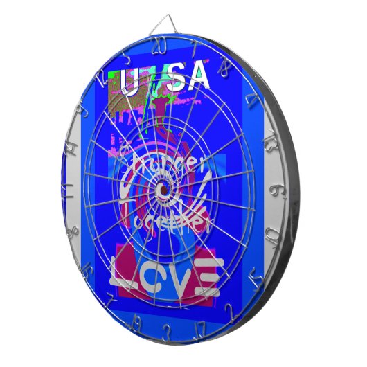 Inspiration USA Wir sind enger mit der Liebe zusam Dartscheibe (Vorderseite rechts)