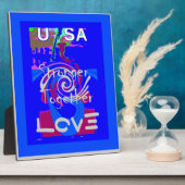 Inspiration USA Wir sind enger mit der Liebe zusam Fotoplatte (Seite)