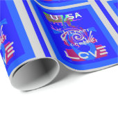 Inspiration USA Wir sind enger mit der Liebe zusam Geschenkpapier (Rolleneckpunkt)