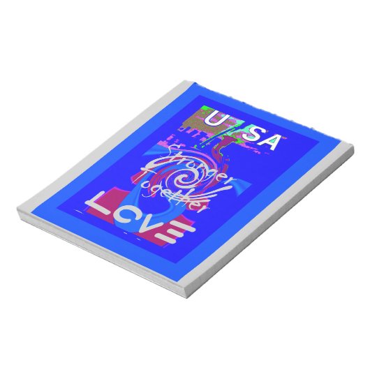 Inspiration USA Wir sind enger mit der Liebe zusam Notizblock (Rotiert)