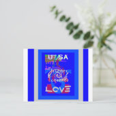 Inspiration USA Wir sind enger mit der Liebe zusam Postkarte (Stehend Vorderseite)