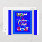 Inspiration USA Wir sind enger mit der Liebe zusam Postkarte (Vorne/Hinten)